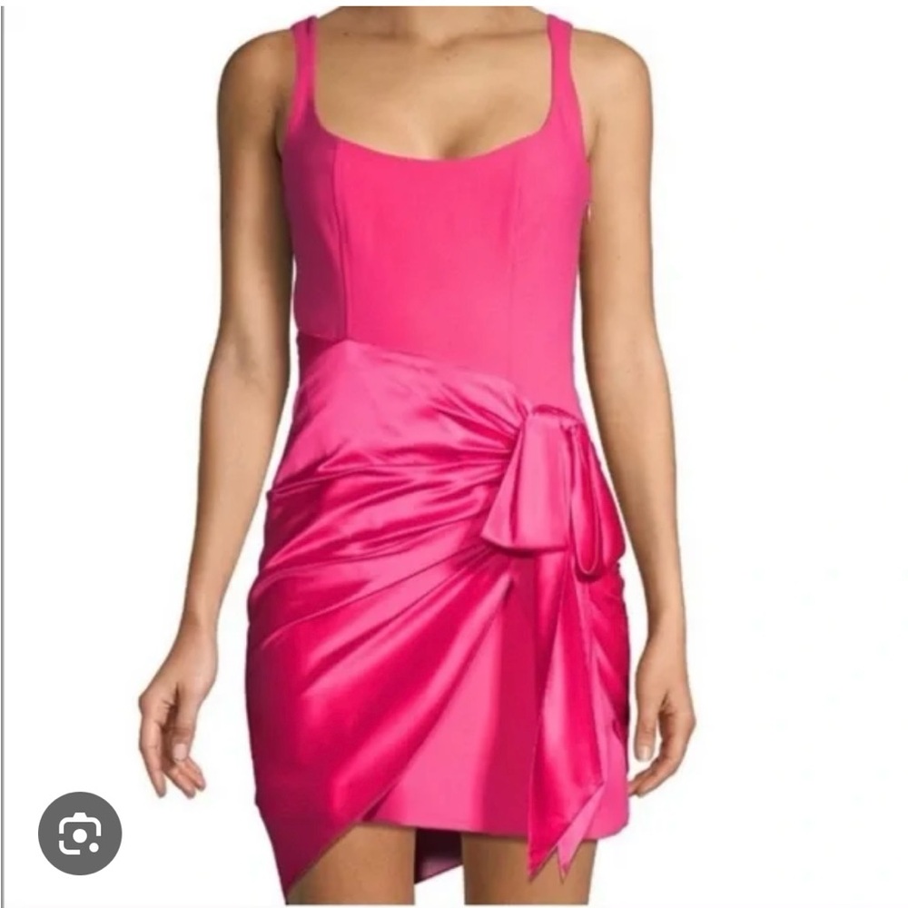 Cinq a Sept Waverly Bow Dress in Guava Pink New With Tags Size 4